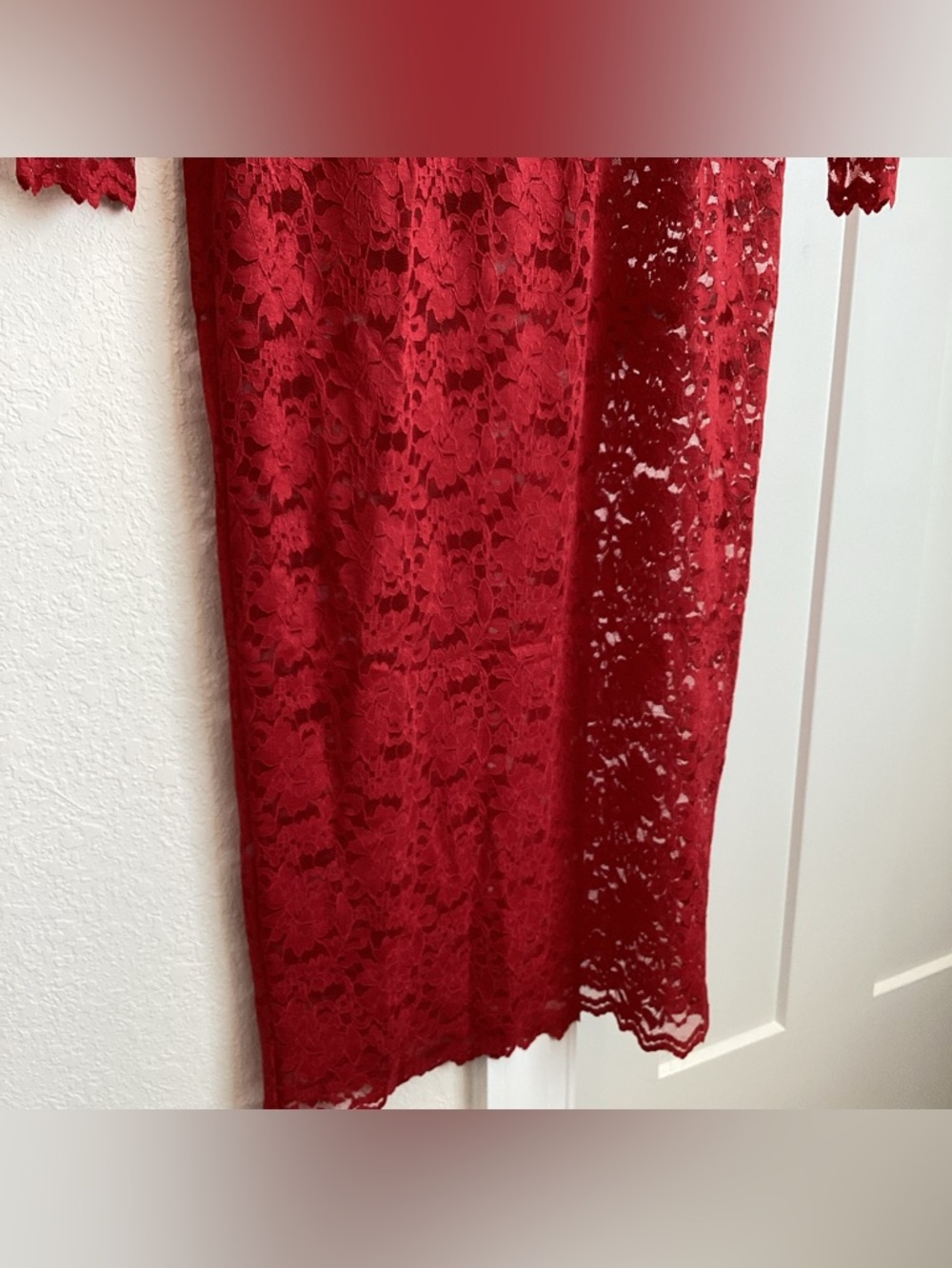 Anthropologie AFRM Joysel Lace Long-Sleeve Mock-Neck Slim Bodysuit Dress NEW - Picture 8 of 16